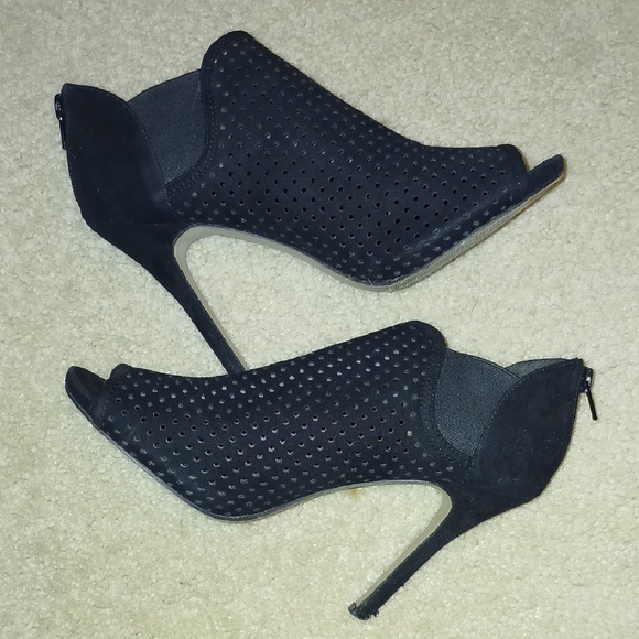 Madden Girl Peep Toe Heeled Booties - Picture 3 of 7